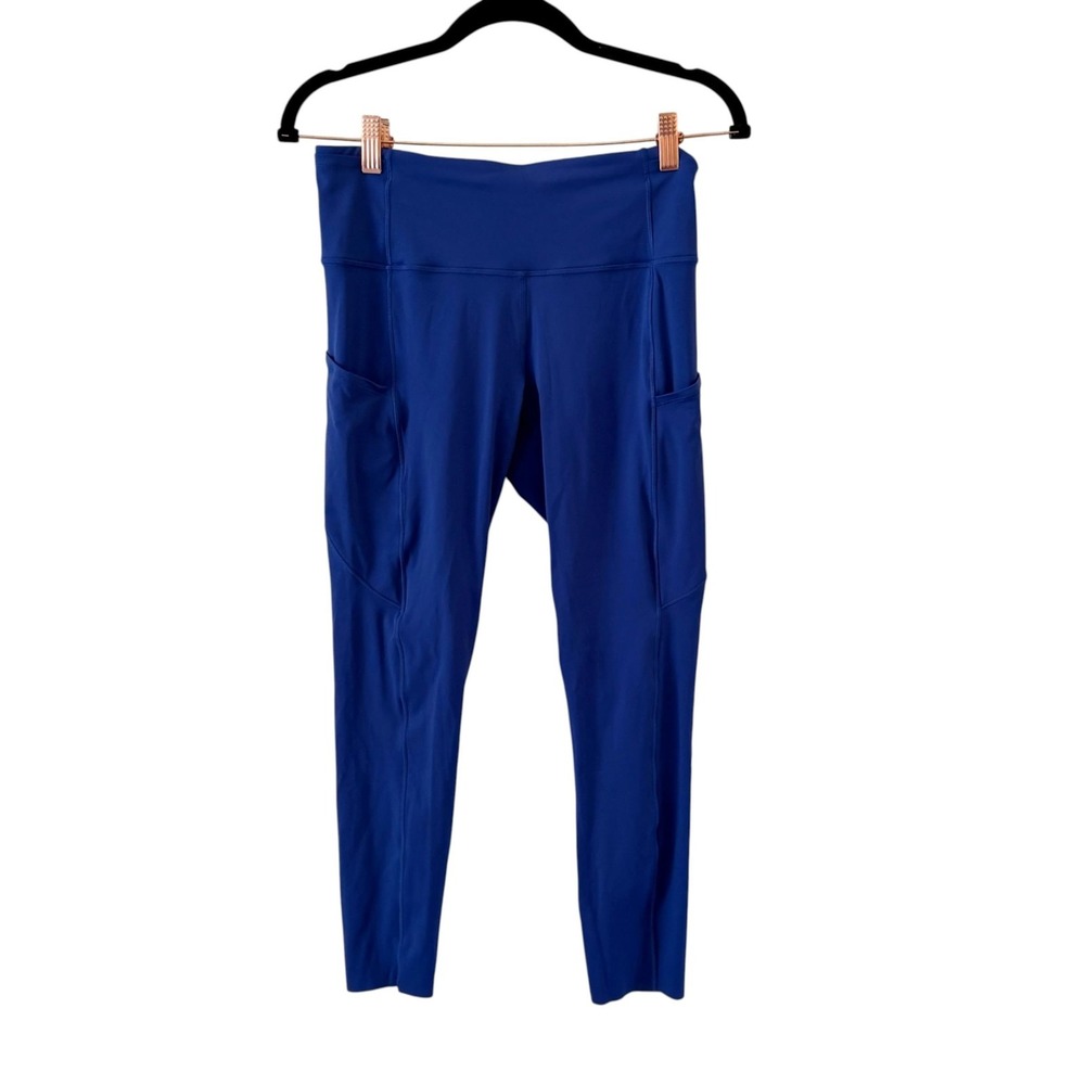 Lululemon Fast & Free 7/8 Tight II Non-Reflective Nulux 25" Jet Stream Blue Sz 8